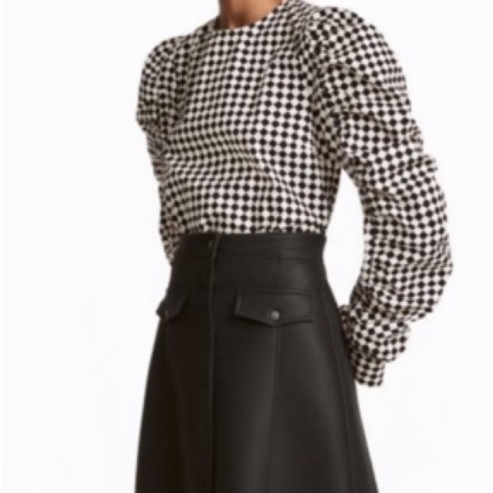 H&M Harlequin Black & White Blouse